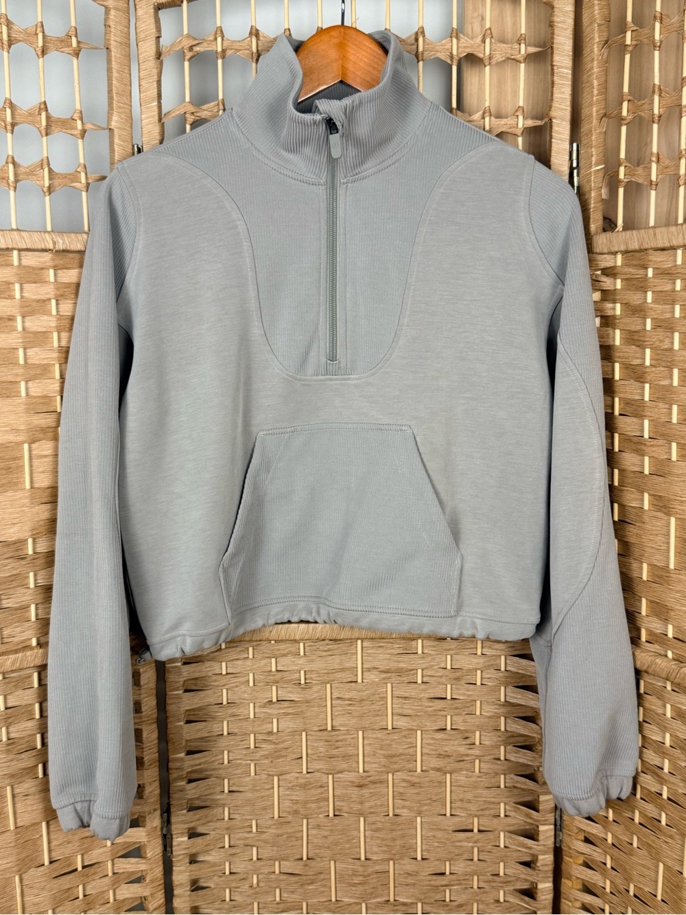 Lululemon Brushed Softstreme Ribbed Half Zip Size 2 Riverstone
